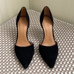 J.Crew Factory Suede Black Heels
